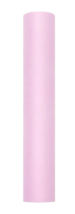 Lichtroze Tule Rol Pastel 30cm 9m van Partydeco koop je bij Partywinkel