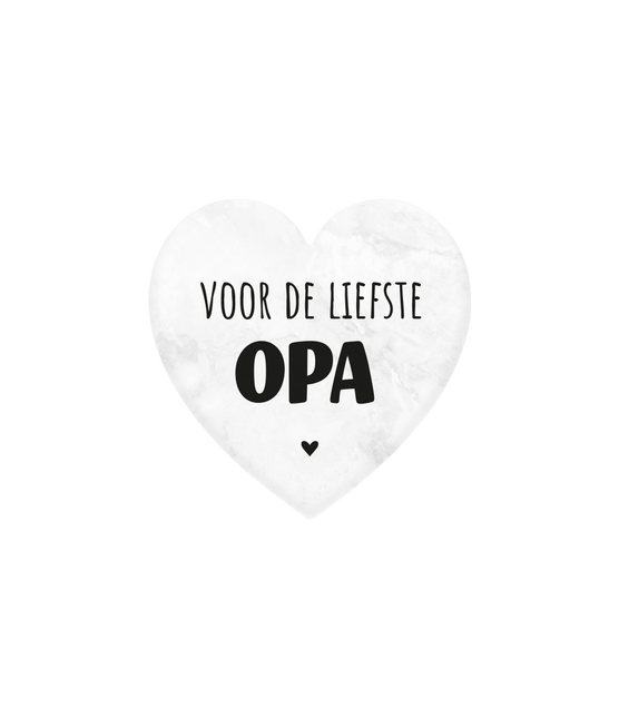 Liefste Opa Marmer Hartje 5cm van Paper Dreams koop je bij Partywinkel