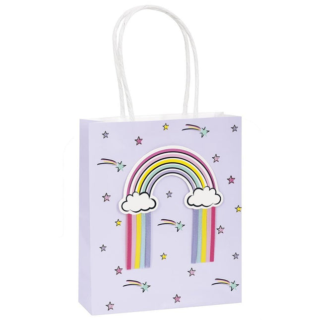 Lila Uitdeeltasjes Regenboog 3st van Unique koop je bij Partywinkel
