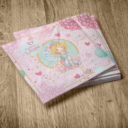 Serviettes Princesse Lillifee 33 cm, lot de 20
