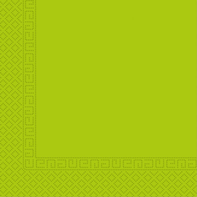 Lime Groene Servetten 3 Laags 33cm 20st van Procos koop je bij Partywinkel
