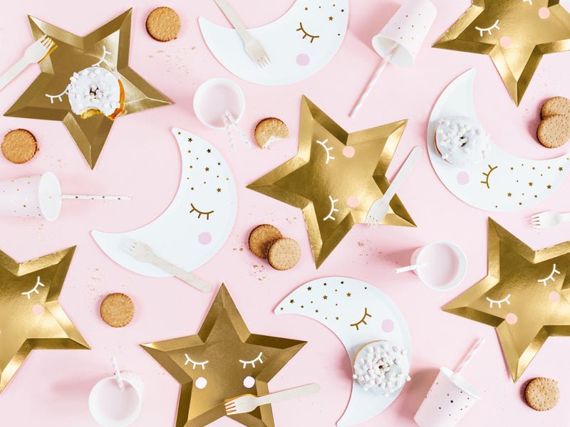 Little Star Star Borden Goud 27cm 6st van Partydeco koop je bij Partywinkel