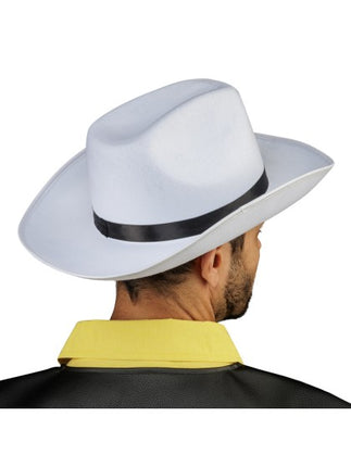 Chapeau de cowboy Lucky Luke blanc, taille unique