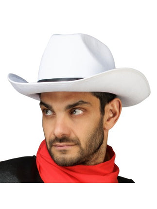 Chapeau de cowboy Lucky Luke blanc, taille unique