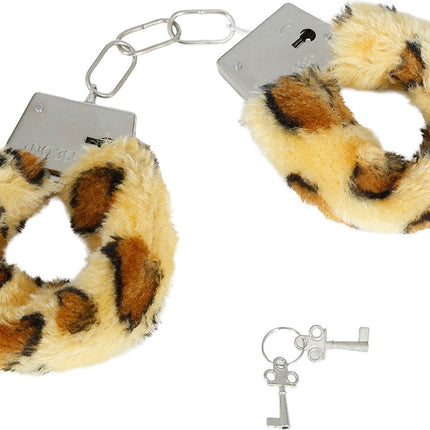 Luipaard Handboeien Bruin Beige van Fiestas Guirca koop je bij Partywinkel