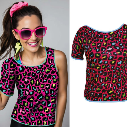 Luipaard Shirt Gekleurd Dames van Fiestas Guirca koop je bij Partywinkel