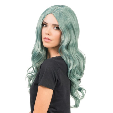 Perruque Luna verte 66 cm