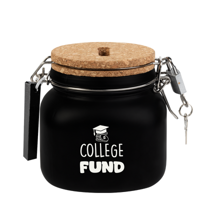 Tirelire noire College Fund 12.5cm