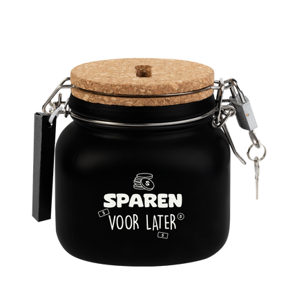 Tirelire noire Save For Later 12.5cm