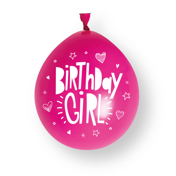 10pcs Birthday Girl 23cm Ballons en latex