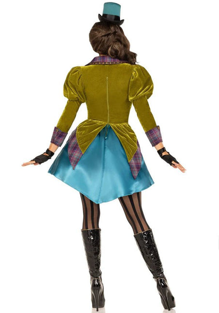 Mad Hatter Jurk Dames Fluweel Leg Avenue - Partywinkel - 8718754480857