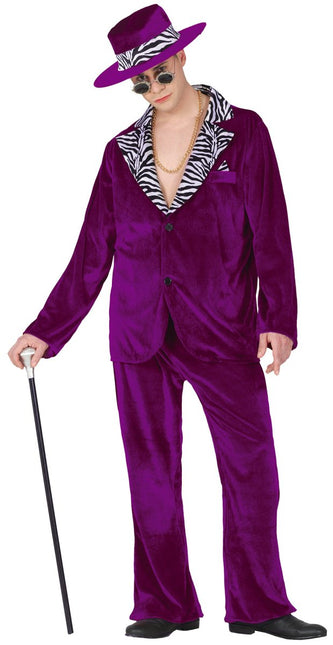 Maffia Kostuum Paars Heren van Fiestas Guirca koop je bij Partywinkel