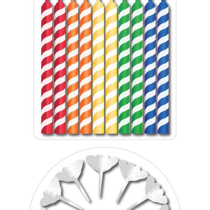 Magic Kaarsjes met Houders 6cm 10st van Haza Witbaard koop je bij Partywinkel