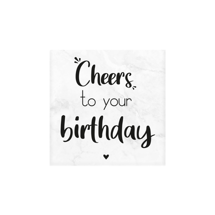 Sous-verre Happy Birthday 10cm