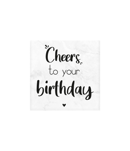 Sous-verre Happy Birthday 10cm