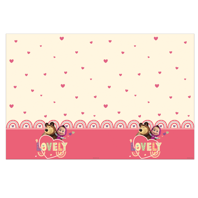 Masha En De Beer Tafelkleed Plastic 1,8m van Procos koop je bij Partywinkel