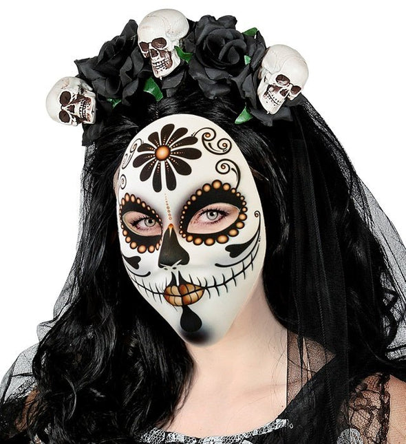 Masker Dia De Los Muertos Vrouw van Widmann koop je bij Partywinkel
