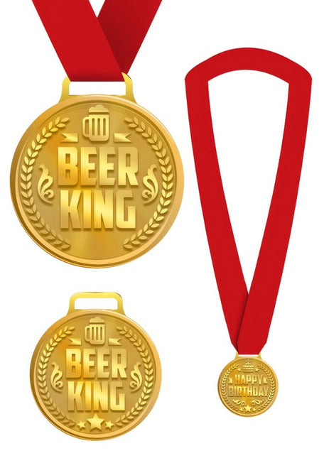 Medaille Bierkoning van Fiestas Guirca koop je bij Partywinkel