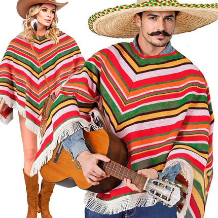 Mexicaanse Poncho One Size van Widmann koop je bij Partywinkel
