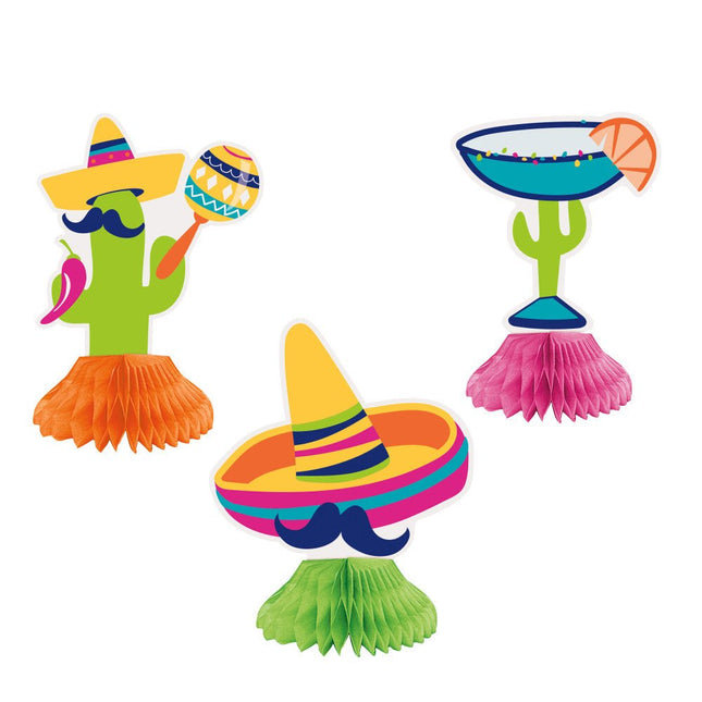 Mexicaanse Tafeldecoratie Honeycomb 3 delig van Unique koop je bij Partywinkel