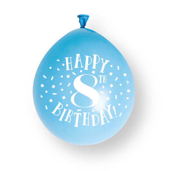 10 pièces Happy 8th Birthday 23cm" ballons en latex