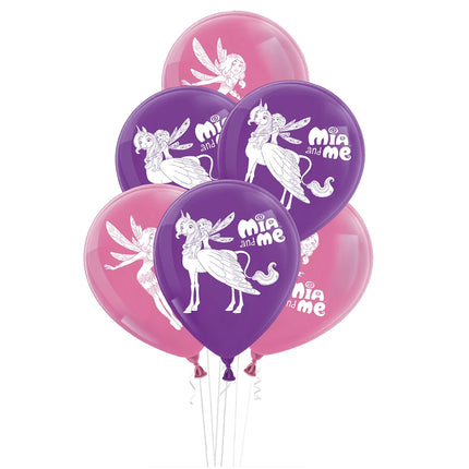Mia And Me Ballons violet et rose 25 cm, lot de 10