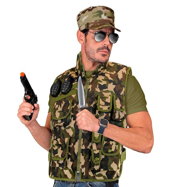 Militair Camouflage vest van Widmann koop je bij Partywinkel