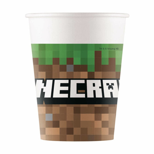 Minecraft Bekers 200ml 8st van Procos koop je bij Partywinkel