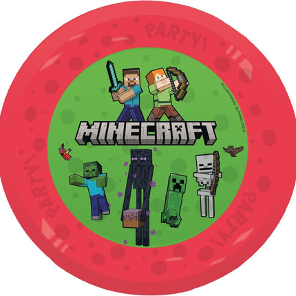 Minecraft Borden Herbruikbaar 21cm 4st - Partywinkel - 5201184967560