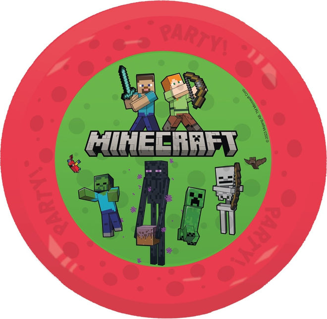 Minecraft Borden Herbruikbaar 21cm 4st - Partywinkel - 5201184967560