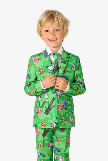 Minecraft Kostuum Jongens Groen van Mojang koop je bij Partywinkel