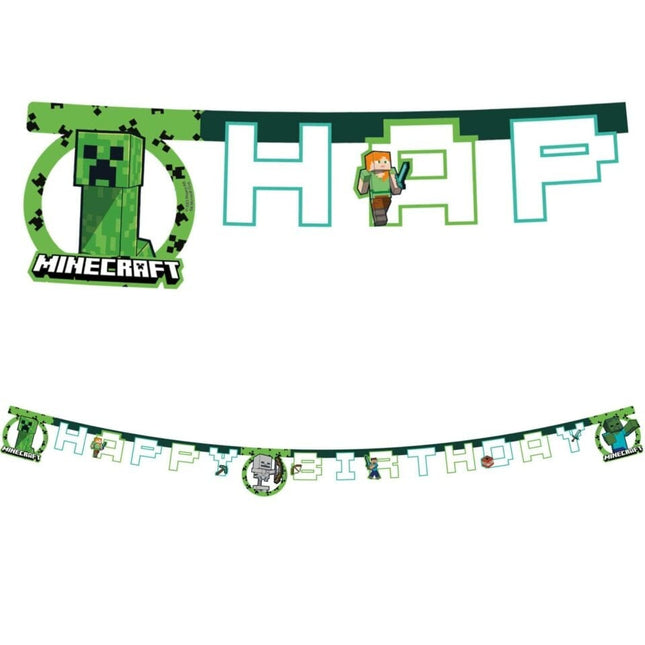Minecraft Letterslinger Happy Birthday van Procos koop je bij Partywinkel