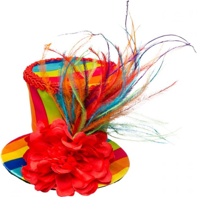 Mini Clown Hoed Gekleurd van Orlob koop je bij Partywinkel