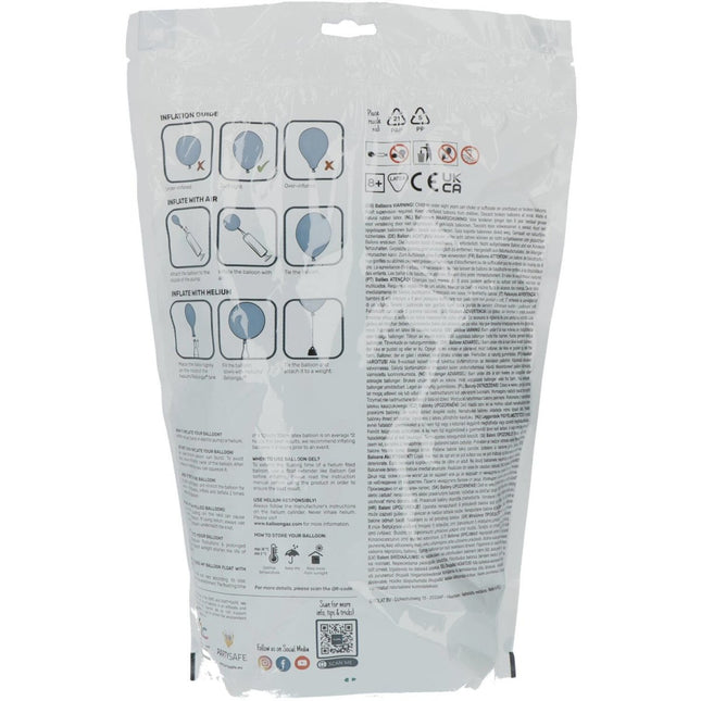 Mintgroene Ballonnen Metallic Minty Green 33cm 100st van Folat koop je bij Partywinkel