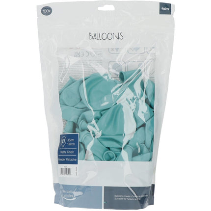 Mintgroene Ballonnen Powder Pistache 33cm 100st van Folat koop je bij Partywinkel