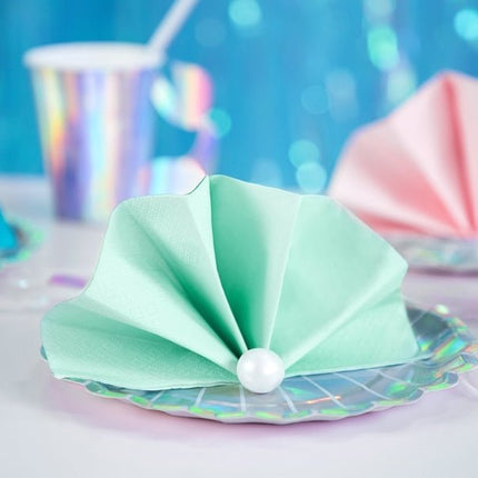 Mintgroene Servetten 33cm 20st van Partydeco koop je bij Partywinkel