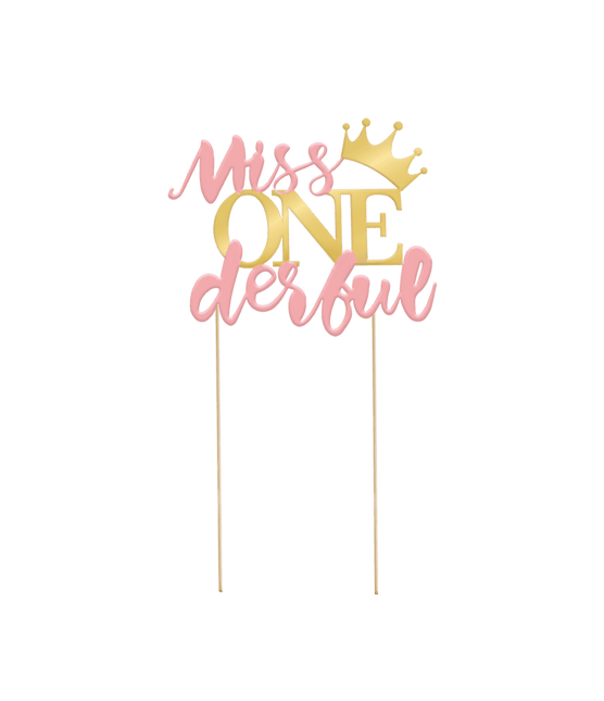 Miss Wonderful Taarttopper van Paper Dreams koop je bij Partywinkel