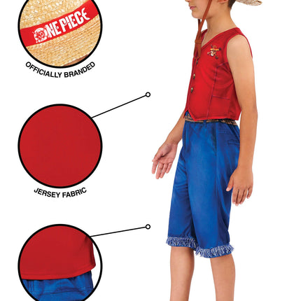One Piece Monkey D. Luffy Costume Garçons