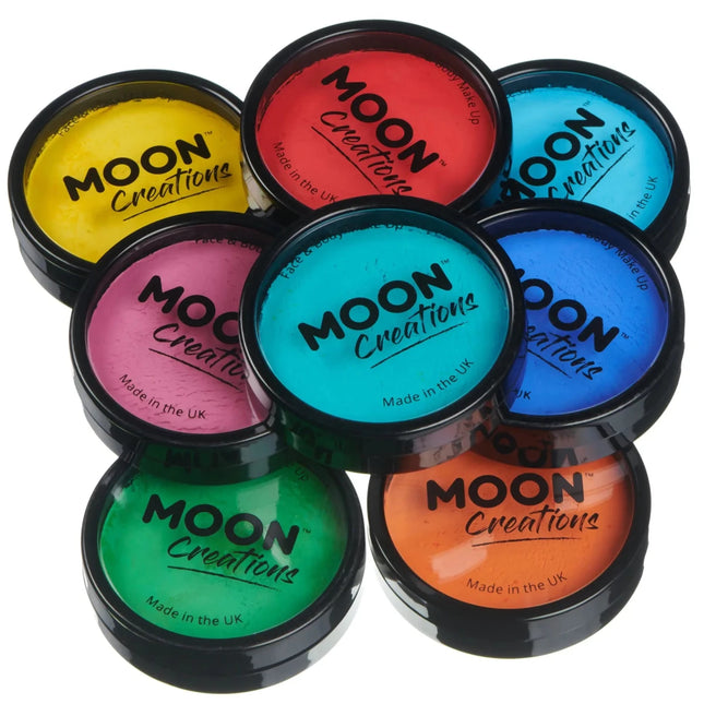 Moon Creations Pro Face Paint Cake Pots Aqua 36g van Moon Creations koop je bij Partywinkel