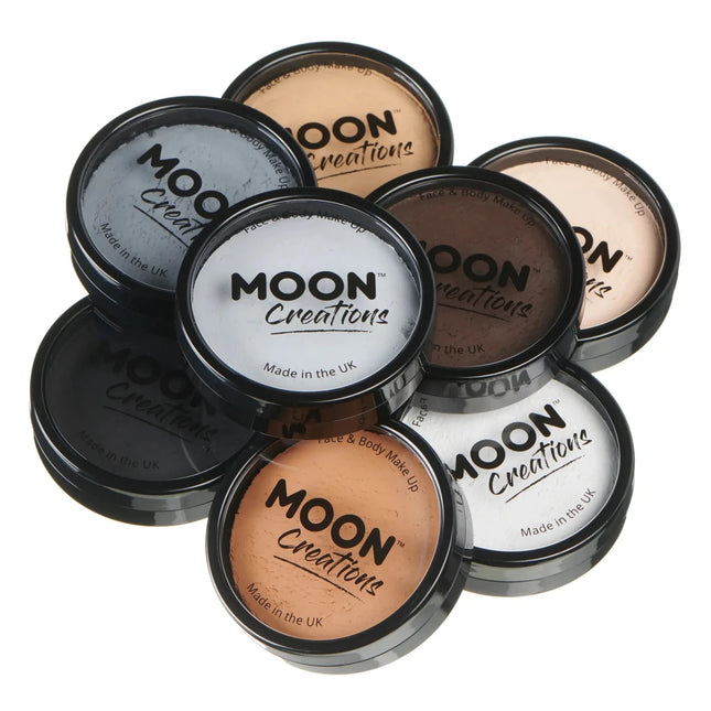 Moon Creations Pro Face Paint Cake Pots Dark Brown 36g van Moon Creations koop je bij Partywinkel