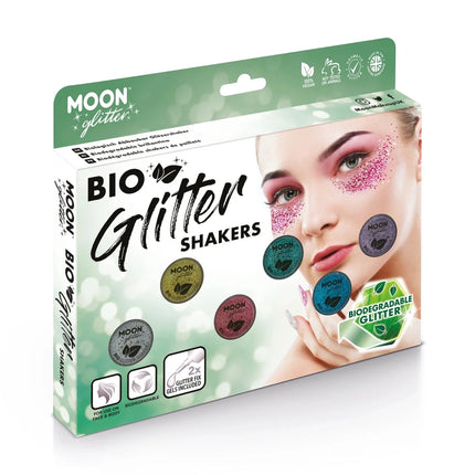 Moon Glitter Bio Glitter Shakers Turquoise 5g van Moon Creations koop je bij Partywinkel