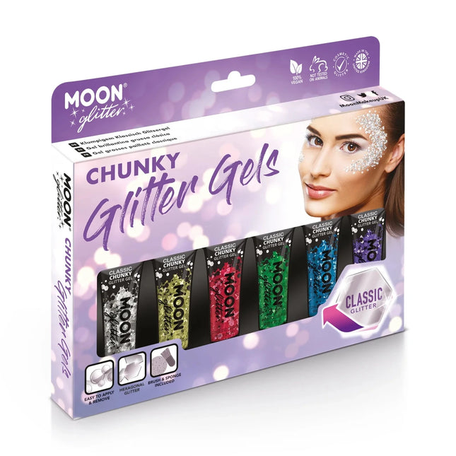 Moon Glitter Classic Chunky Glitter Gel Copper Bronze 12ml van Moon Creations koop je bij Partywinkel