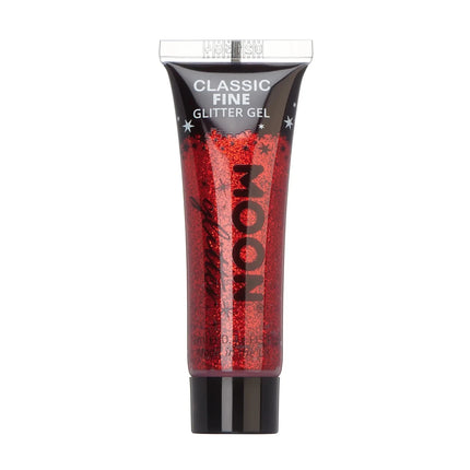 Moon Glitter Classic Fine Glitter Gel Red 12ml van Moon Creations koop je bij Partywinkel
