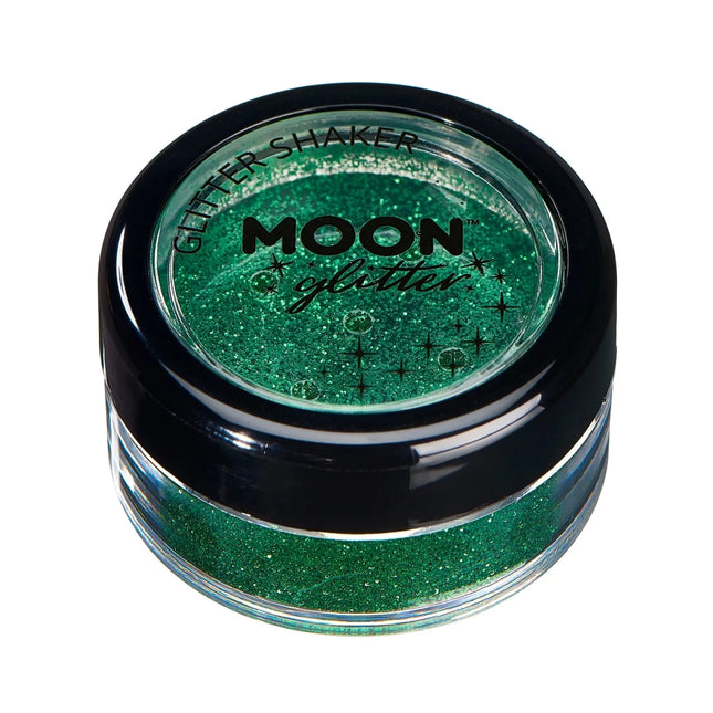 Moon Glitter Classic Fine Glitter Shakers Green 5g van Moon Creations koop je bij Partywinkel