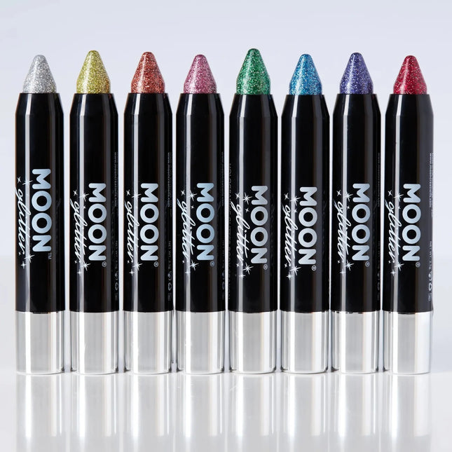 Moon Glitter Holographic Body Crayons Red 3.2g van Moon Creations koop je bij Partywinkel