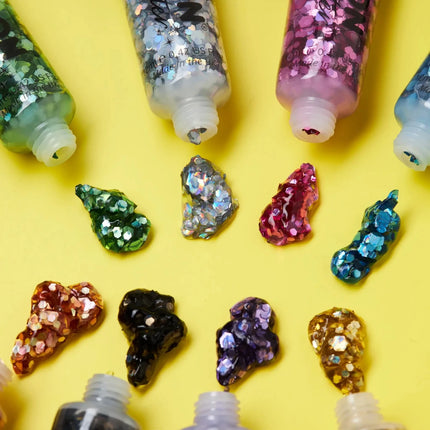 Moon Glitter Holographic Chunky Glitter Gel Black 12ml van Moon Creations koop je bij Partywinkel