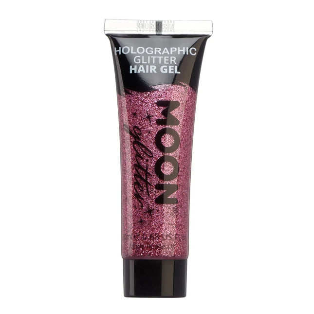 Moon Glitter Holographic Glitter Hair Gel Rose Gold 20ml van Moon Creations koop je bij Partywinkel