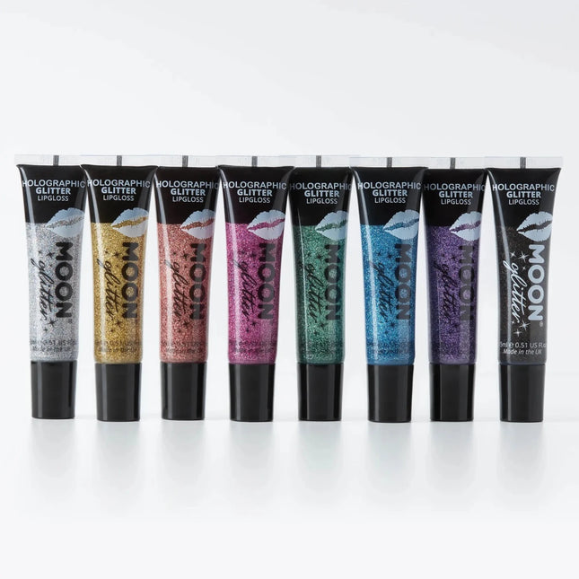 Moon Glitter Holographic Glitter Lipgloss Pink 15ml van Moon Creations koop je bij Partywinkel