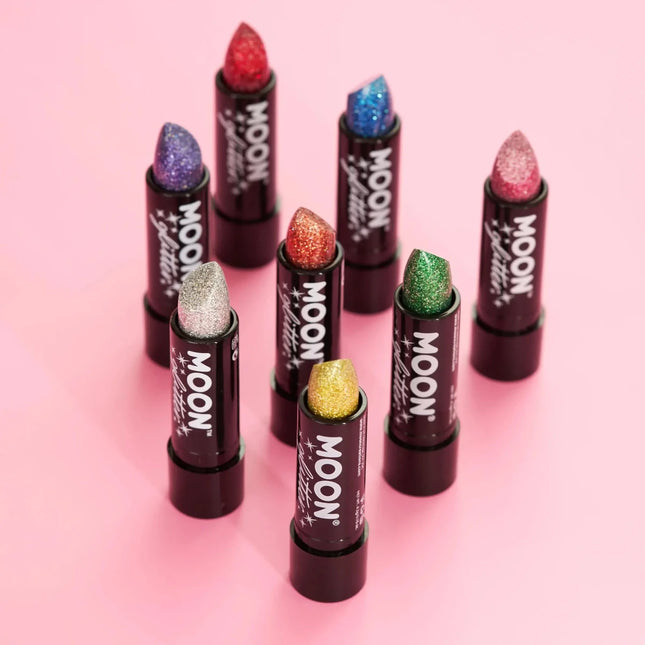 Moon Glitter Holographic Glitter Lipstick Green 4.2g van Moon Creations koop je bij Partywinkel