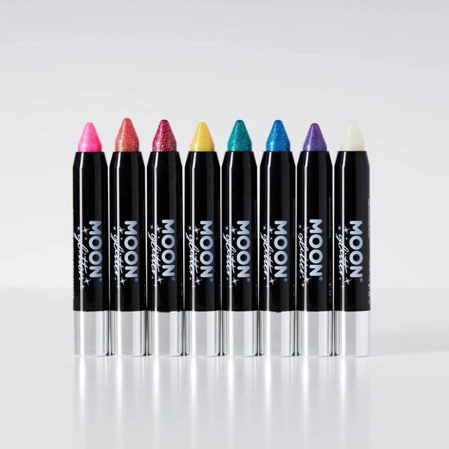 Moon Glitter Iridescent Body Crayons Blue 3.2g van Moon Creations koop je bij Partywinkel
